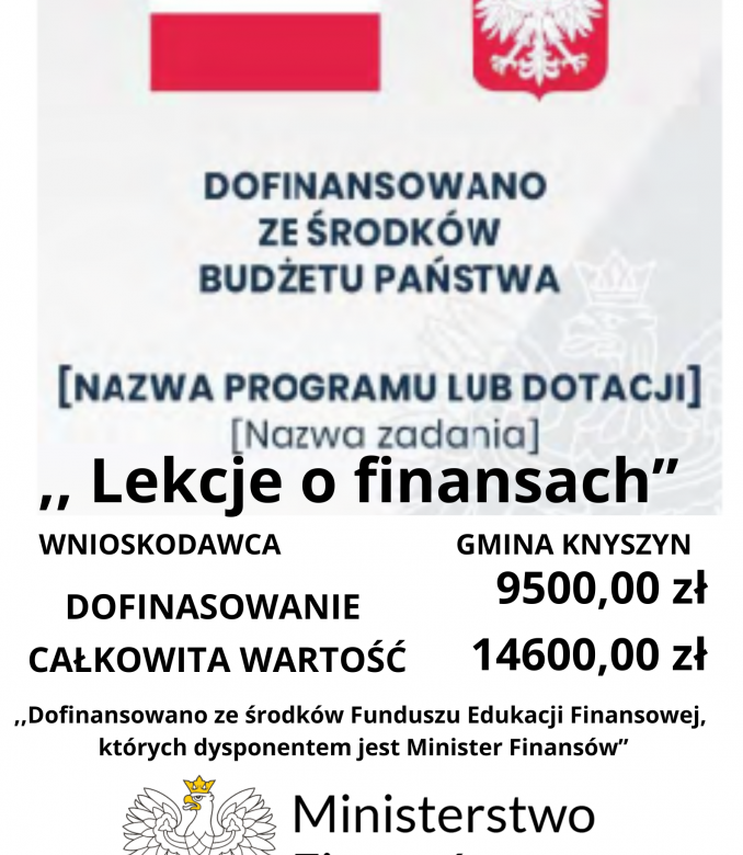“LEKCJE O FINANSACH”